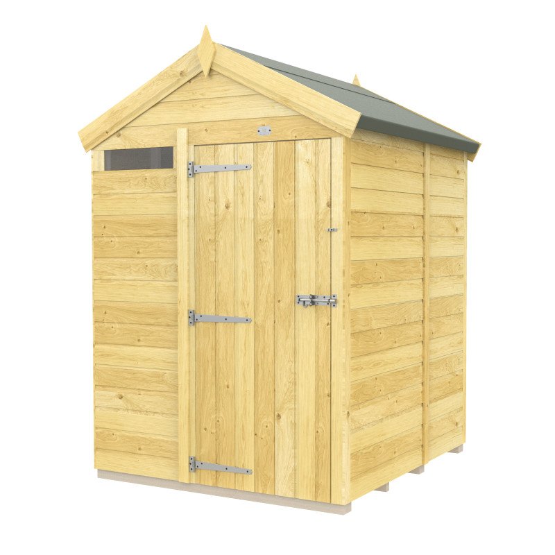 Pent security single door shed 5x5ft