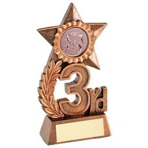 Bronze Leaf And Star Award With Athletics Insert And Plate
