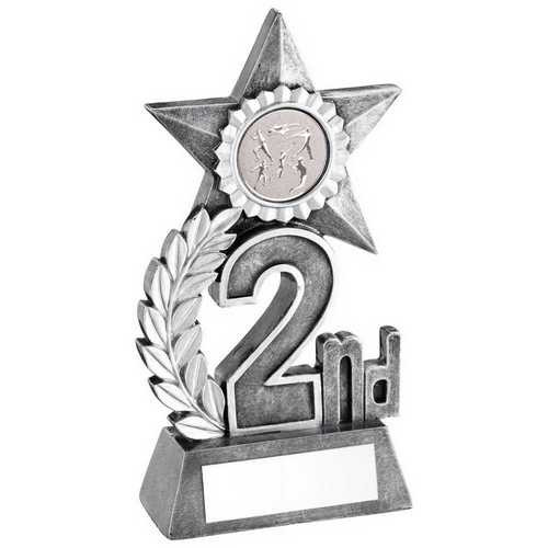 Silver Leaf And Star Award With Athletics Insert And Plate